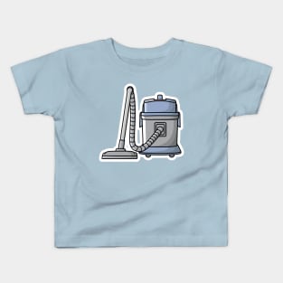 Vacuum Cleaner Machine Sticker vector illustration. Cleaning service object icon concept. Home cleaner equipment sticker design vector with shadow. Kids T-Shirt